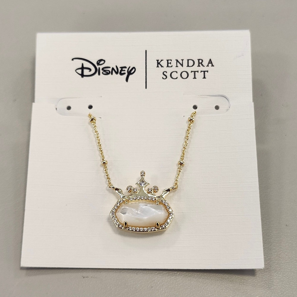 NWT Kendra Scott Gold-Tone Disney Elisa Princess Ivory Mother/Pearl Necklace